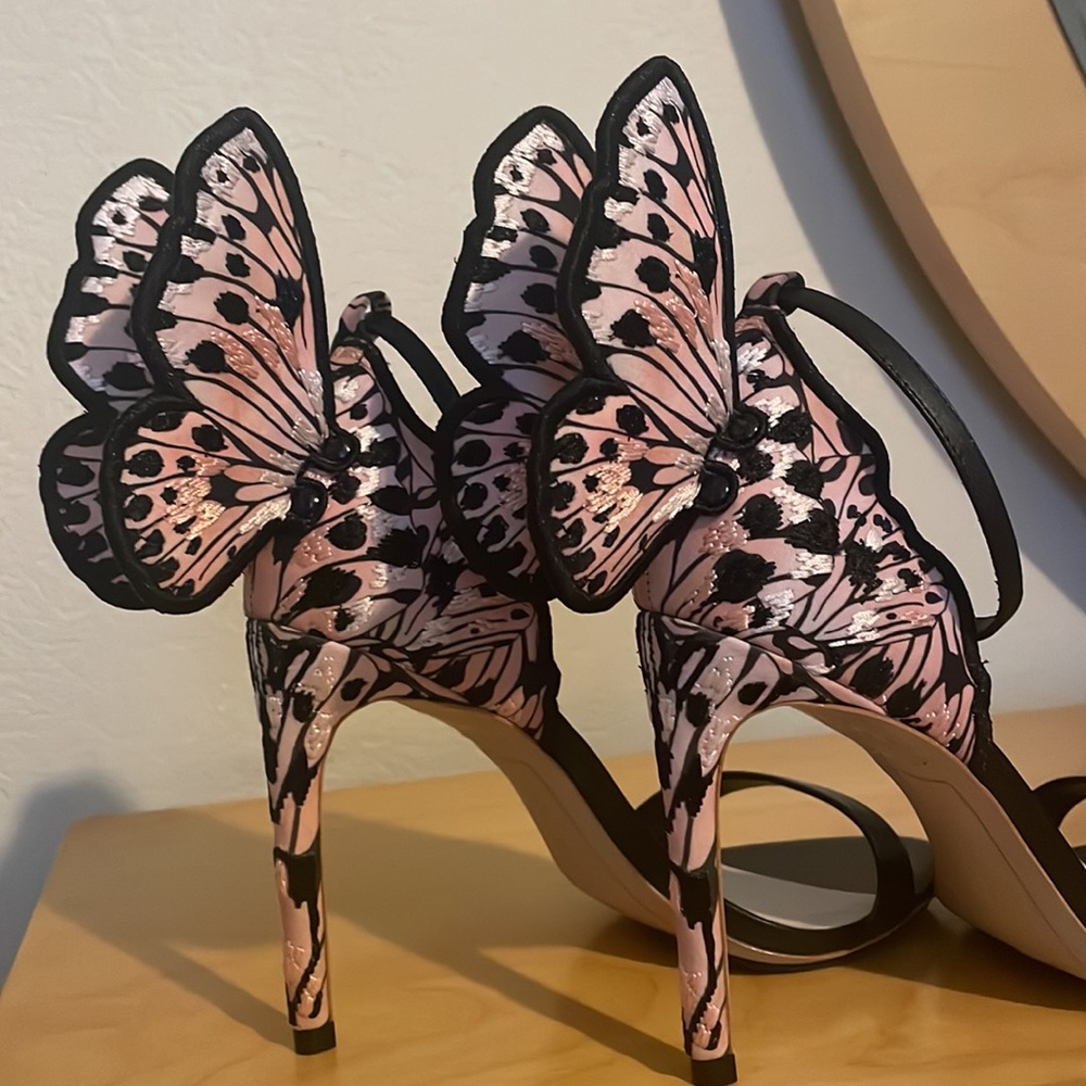 Sophia Webster Butterfly Heels.  Pink size 37 (6.5)